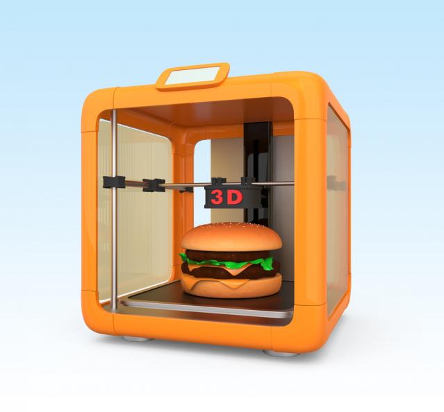 Hamburgare i 3D-skrivare för mat.